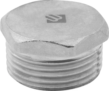 Заглушка ЗУБР &quot;ЭКСПЕРТ&quot;, никелированная латунь, 6-ти гранная головка, наружная резьба, 3/4&quot; 51297-S-3/4 купить в Ижевске