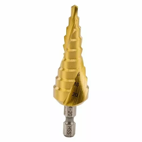 Сверло ступенчатое HSS TiN с спиральным желобком, 4-20x75, 1/4" (Makita D-40185) купить в Ижевске
