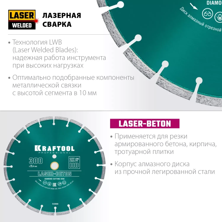 Диски алмазные отрезные для бетонорезов и швонарезчиков BETON 36686-300 купить в Ижевске
