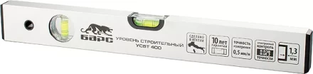Уровень алюминиевый 2000 мм толщина профиля 1.3 мм 2 глазка  БАРС 35140 купить в Ижевске