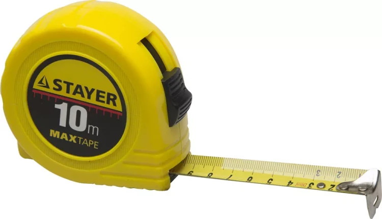 Рулетка STAYER "МASTER" "MaxTape", пластиковый корпус, 10м/25мм 34014-10-25 купить в Ижевске