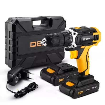 Дрель аккумуляторная DKCD20FU-Li DEKO + набор 63 инструмента, 063-4093 купить в Ижевске