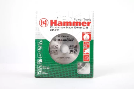 Диск пильный твердосплавный HAMMER Ф130х20мм 36зуб. (205-201) купить в Ижевске