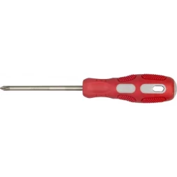 Отвертка ЗУБР "ПРОФИ" хромованадиевая сталь, двухкомпонентная рукоятка, магнит наконечник, PH2x100мм 25232-2-100_z01