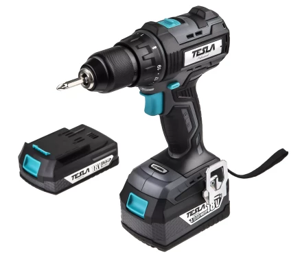 Аккумуляторная дрель TESLA TD18BL KITс кейсом купить в Ижевске