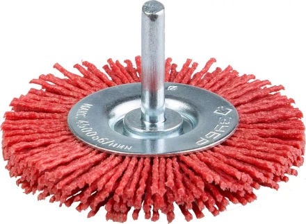 ЗУБР &quot;ПРОФЕССИОНАЛ&quot;. Щетка дисковая для дрели, нейлоновая проволока с абразивным покрытием, 50мм 35161-050_z02 купить в Ижевске