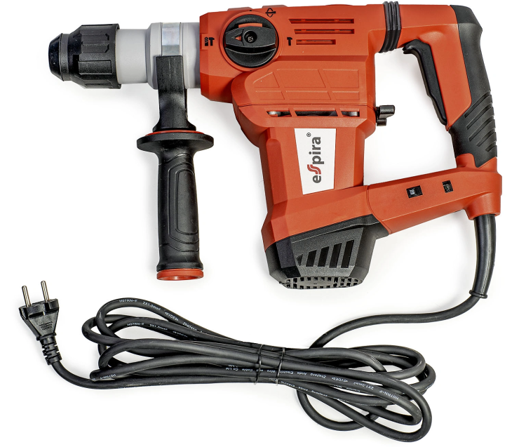 Перфоратор ESPIRA RHI-P3203 (sds plus, 220–240В/50Гц, мощн.1500Вт, ск. хол хода 950 об/м, эн.уд .4,0 Дж, 5.6 кг), 400452 купить в Ижевске