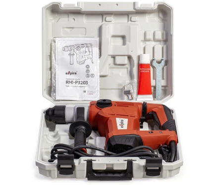 Перфоратор ESPIRA RHI-P3203 (sds plus, 220–240В/50Гц, мощн.1500Вт, ск. хол хода 950 об/м, эн.уд .4,0 Дж, 5.6 кг), 400452 купить в Ижевске