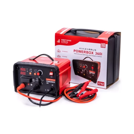 Инверторное пуско-зарядное устройство KVAZARRUS PowerBox 360i, таймер, пластиковый кейс купить в Ижевске