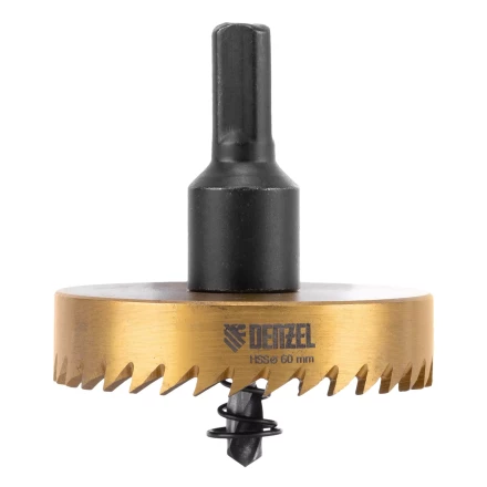 Коронка по металлу HSS, 60 мм, нитридтитановое покрытие Denzel 724119 купить в Ижевске