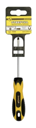 Отвертка шлицевая 0,6х3,0х75 мм Энкор 19500 купить в Ижевске