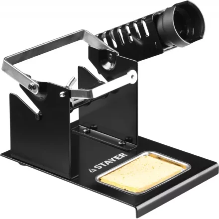 Подставка для паяльников STAYER &quot;MASTER&quot;, штампованная, с держателем для катушек с припоем 55321 купить в Ижевске