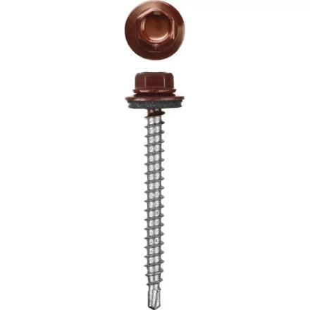 Саморезы СКД кровельные, RAL 3005 темно-красный, 51 х 4.8 мм, 1 200 шт, для деревянной обрешетки, STAYER 30300-48-051-3005 купить в Ижевске