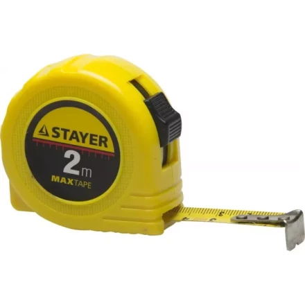 Рулетка STAYER &quot;МASTER&quot; &quot;MaxTape&quot;, пластиковый корпус, 2м/16мм 34014-02-16 купить в Ижевске