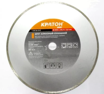 Круг алмазный сплошной HOBBY 110 х 20 х 1,9 мм Кратон 1 08 04 013 купить в Ижевске