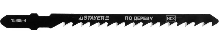 Полотна STAYER "PROFI", T244D, для эл/лобзика, HCS, по дереву, ДВП, ДСП, фигур. рез, EU-хвост., шаг 4мм, 75мм, 2шт 15986-4_z01 купить в Ижевске