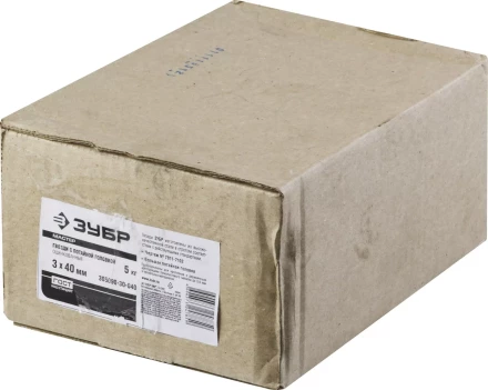 Гвозди ЗУБР &quot;МАСТЕР&quot; с большой потайной головкой оцинкованные чертеж №7811-7102, 3,0х40мм, 5кг 305090-30-040 купить в Ижевске