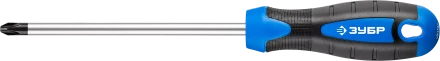 Отвертка ЗУБР &quot;МАСТЕР&quot;, хром-ванадиевая сталь, эргономичная двухкомпонентная рукоятка, PH № 2-150мм 25232-2-15 купить в Ижевске