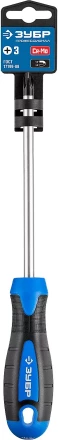 Отвертка ЗУБР &quot;МАСТЕР&quot;, хром-ванадиевая сталь, эргономичная двухкомпонентная рукоятка, PH № 2-150мм 25232-2-15 купить в Ижевске
