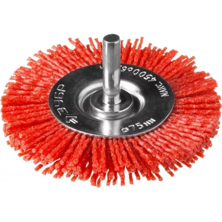 ЗУБР &quot;ПРОФЕССИОНАЛ&quot;. Щетка дисковая для дрели, нейлоновая проволока с абразивным покрытием, 75мм 35161-075_z02 купить в Ижевске