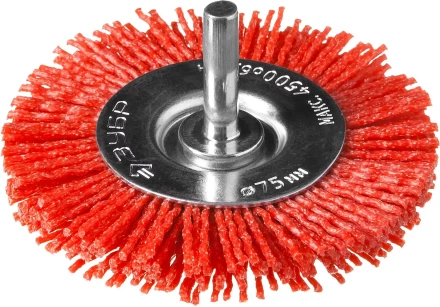 ЗУБР &quot;ПРОФЕССИОНАЛ&quot;. Щетка дисковая для дрели, нейлоновая проволока с абразивным покрытием, 75мм 35161-075_z02 купить в Ижевске