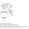 Пневматический краскопульт с нижним бачком V=1,0 л + сопла  диаметром 1.2, 1.5 и 1.8 мм  MATRIX 57316 купить в Ижевске