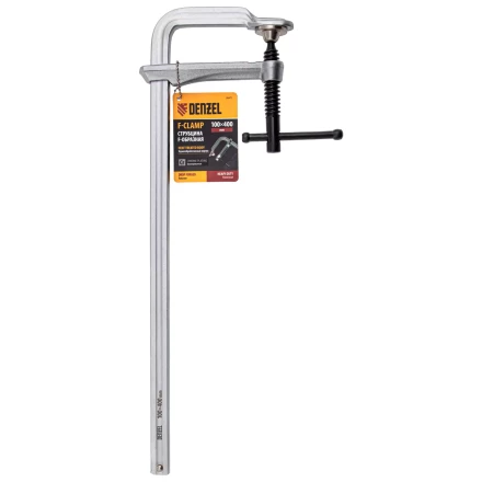 Струбцина F-образная Denzel 20471, 100x400мм, кованая купить в Ижевске