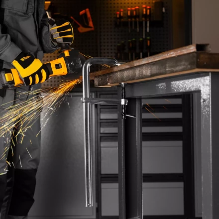 Струбцина F-образная Denzel 20471, 100x400мм, кованая купить в Ижевске