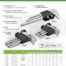 Набор ключей имбусовых Torx-Tempered, TT10-50, CrV, 9 шт., удлиненные Сибртех 123717 купить в Ижевске