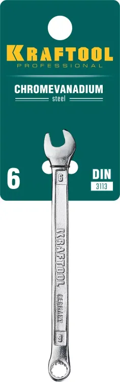 Ключи комбинированные KRAFTOOL, Cr-V, DIN 3113 27079-06 купить в Ижевске