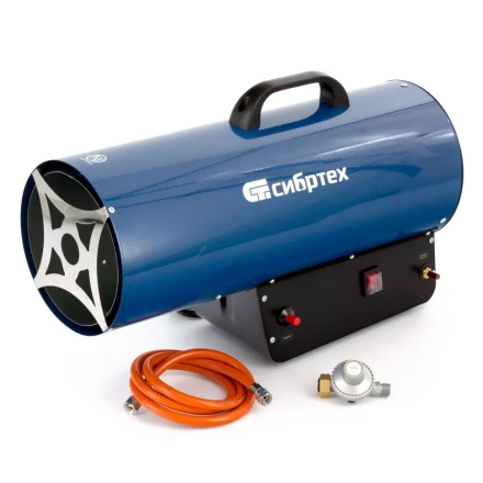 Газовая тепловая пушка СТГ-50, 50 кВт, 1400 м3/ч, пропан-бутан Сибртех 96454 купить в Ижевске