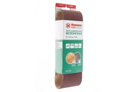 Лента шлиф. бесконечная HAMMER 75х533мм P100 купить в Ижевске