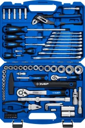 ЗУБР Универсал-76, 76 предм., (1/2+ 1/4), универсальный набор инструмента, Профессионал (27670-H76)