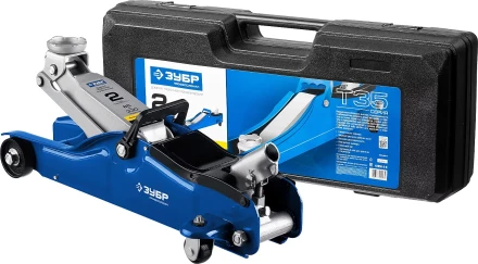 Домкрат гидравлический подкатной T35, 2т, 85-330мм, в кейсе, ЗУБР Профессионал 43056-2-K купить в Ижевске