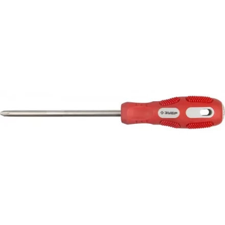 Отвертка ЗУБР &quot;ПРОФИ&quot; хромованадиевая сталь, двухкомпонентная рукоятка, магнит наконечник, PH3x150мм 25232-3-150_z01 купить в Ижевске