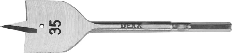 Сверло по дереву перовое, шестигранный хвостовик, DEXX 2945-35, d=35мм 2945-35 купить в Ижевске