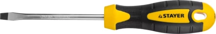 Отвертка STAYER &quot;MASTER&quot; &quot;ТECHNO&quot;, двухкомпонентная рукоятка, магнитный наконечник, Cr-V, SL6,0x100мм 2507-06-10_z02 купить в Ижевске