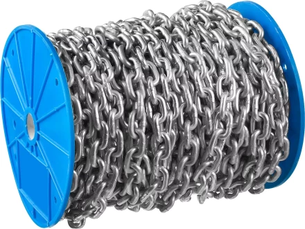 Цепь ЗУБР &quot;ПРОФЕССИОНАЛ&quot; короткозвенная, DIN 766, оцинкованная сталь, d=3мм, L=120м 4-304050-03 купить в Ижевске