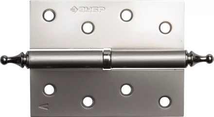 Петля дверная разъемная ЗУБР &quot;ЭКСПЕРТ&quot;, 1 подшипник, цвет мат. никель (PN), левая, с крепежом, 100х75х2,5мм,2шт 37605-100-4L купить в Ижевске