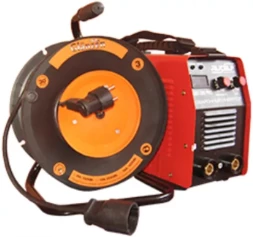 Сварочный удлинитель силовой 30м на катушке с выносной розеткой GLANZEN ПВС 2х2,5 EB-30-010