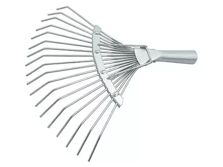 Грабли веерные 18 зубьев без черенка оцинкованные круглый зуб  СИБРТЕХ Россия 61780 купить в Ижевске