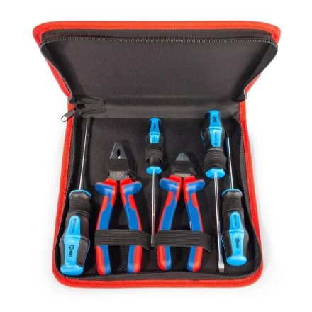 Набор слесарно-монтажного инструмента КВТ НИС-04, 6 предметов (92066) купить в Ижевске