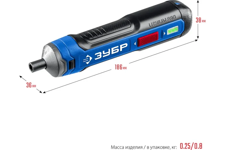 ЗУБР ZUBR GO 4 Vmax, аккумуляторная отвертка, кейс, 33 биты, Профессионал (PSD-4S) купить в Ижевске