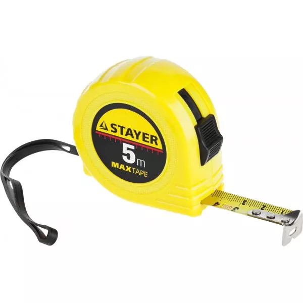 Рулетка STAYER "МASTER" "MaxTape", пластиковый корпус, 5м/19мм 34014-05-19 купить в Ижевске