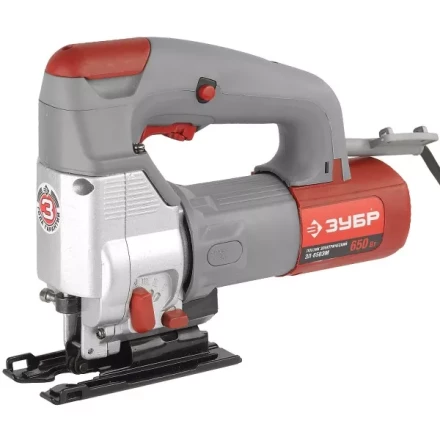 Лобзик ЗУБР, 3-х позиционный маятниковый ход, EU-хвостовик, сталь-10мм/дерево-60мм, 0-3100ходов/мин, 650Вт ЗЛ-650ЭМ купить в Ижевске