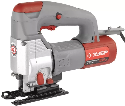 Лобзик ЗУБР, 3-х позиционный маятниковый ход, EU-хвостовик, сталь-10мм/дерево-60мм, 0-3100ходов/мин, 650Вт ЗЛ-650ЭМ купить в Ижевске