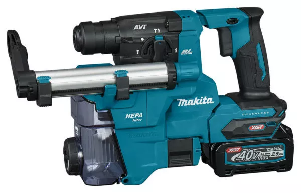 Аккумуляторный 40V перфоратор c пылеудалением Makita HR010GD201 (2АКБ 2,5Ач, ЗУ) купить в Ижевске