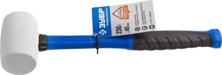 Киянка ЗУБР &quot;ПРОФЕССИОНАЛ&quot; резиновая белая, с фиберглассовой ручкой, 230г 20531-230_z02 купить в Ижевске