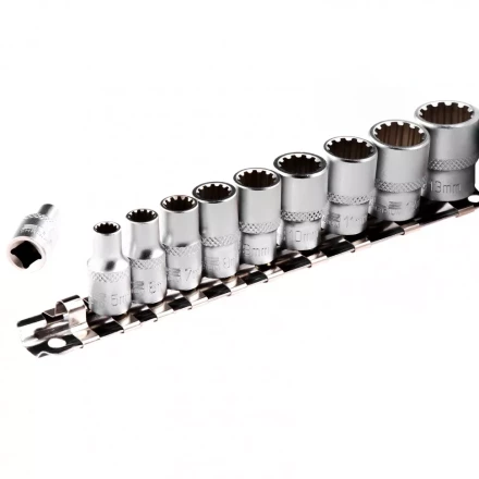 Набор универсальных торцевых головок 1/4 SpLine CrV 10 шт 4-13 мм Stels 13643 купить в Ижевске