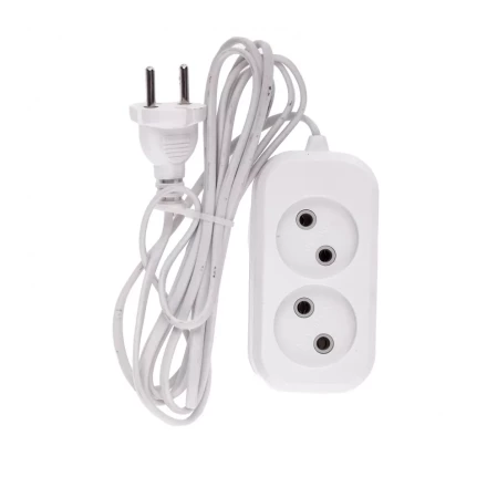 Удлинитель бытовой без заземления 3 м 2 розетки 6 A серия УХ6 Denzel 95921 купить в Ижевске